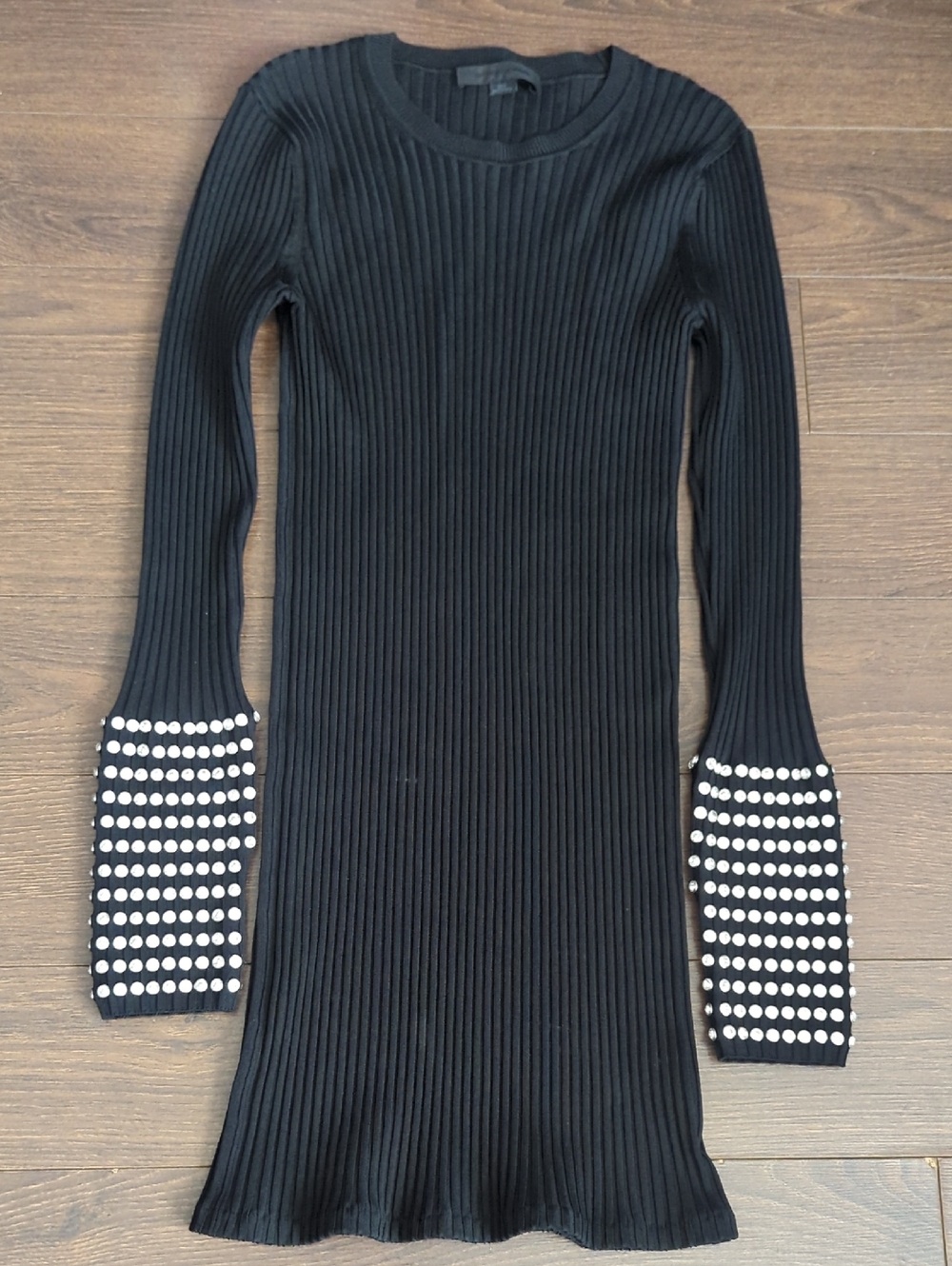 ALEXANDER WANG Long Sleeve Dress with Crystal Cuff Detail - Picture 5 of 10